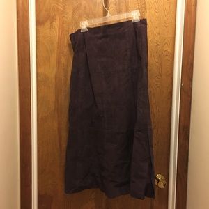 Full Length Real Suede Skirt